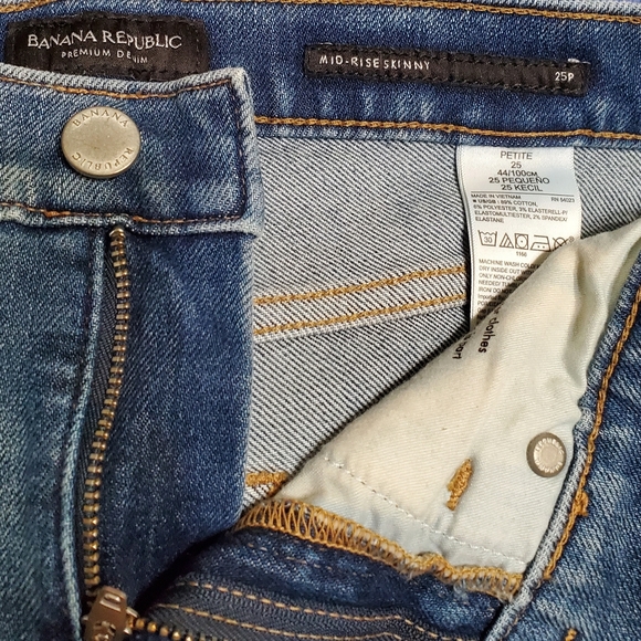 Banana Republic Premium Denim Mid Rise Skinny - Picture 6 of 6